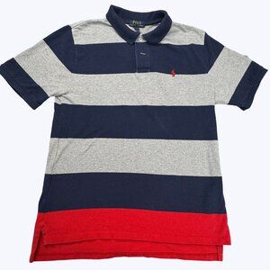 Polo Ralph Lauren Youth Boy's Short Sleeve Polo Size XL‎ Red Blue Grey